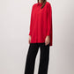 Camicia rossa oversize a vestibilità comoda