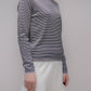 Maglione girocollo a righe in cotone Pima