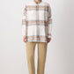 Camicia oversize a quadri in cotone