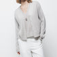 Cardigan in maglia con scollo a V