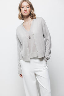 Cardigan in maglia con scollo a V