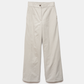 Pantaloni palazzo in cotone con tasche e vita elasticizzata