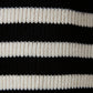 Cardigan in maglia a righe con bottoni dorati