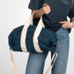 Borsa aviator blu in cotone