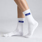 Calzini Mom blu in cotone biologico