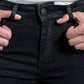 Jeans skinny neri elasticizzati da donna