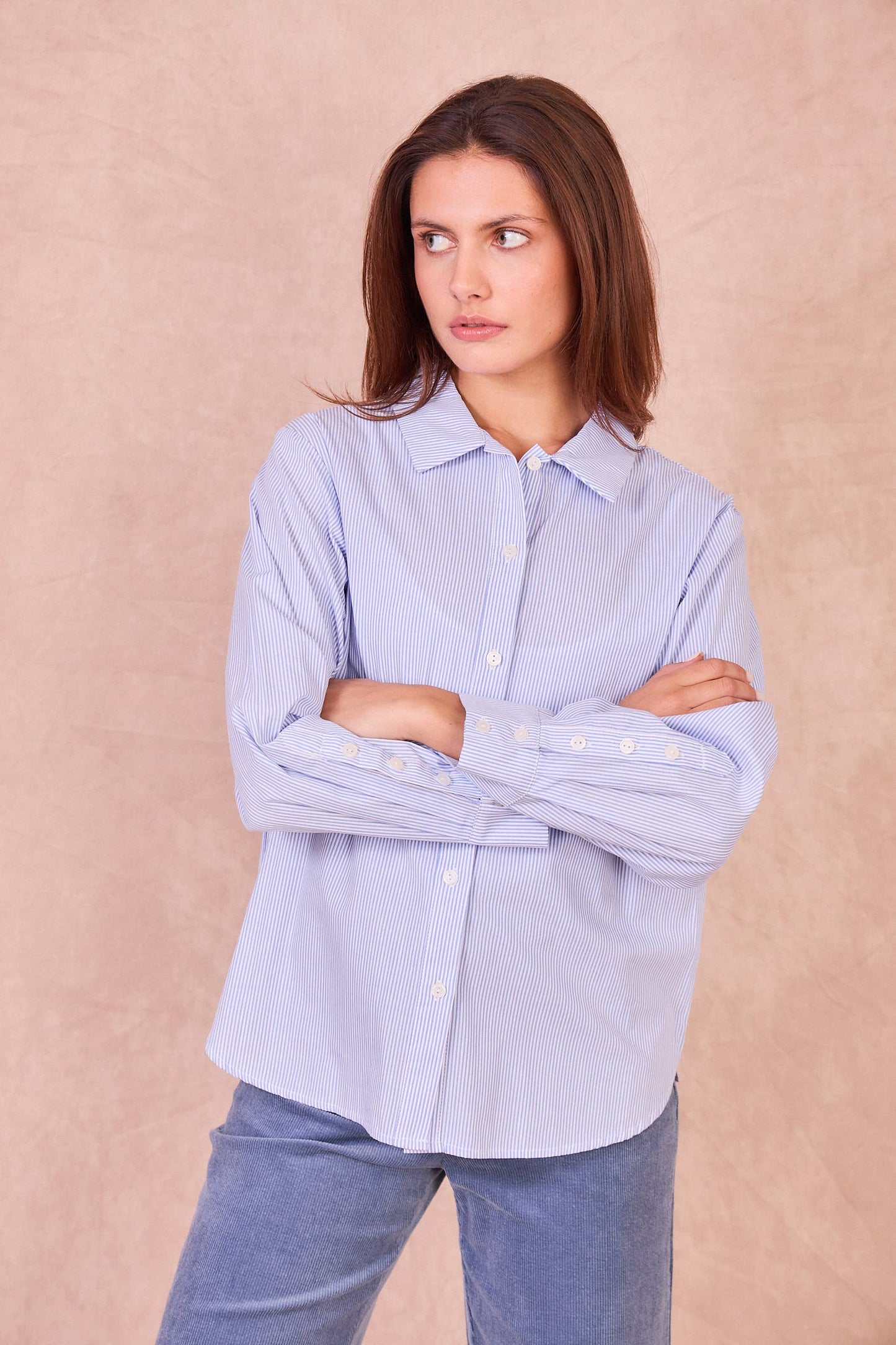 Camicia Alexandra in cotone con bottoni