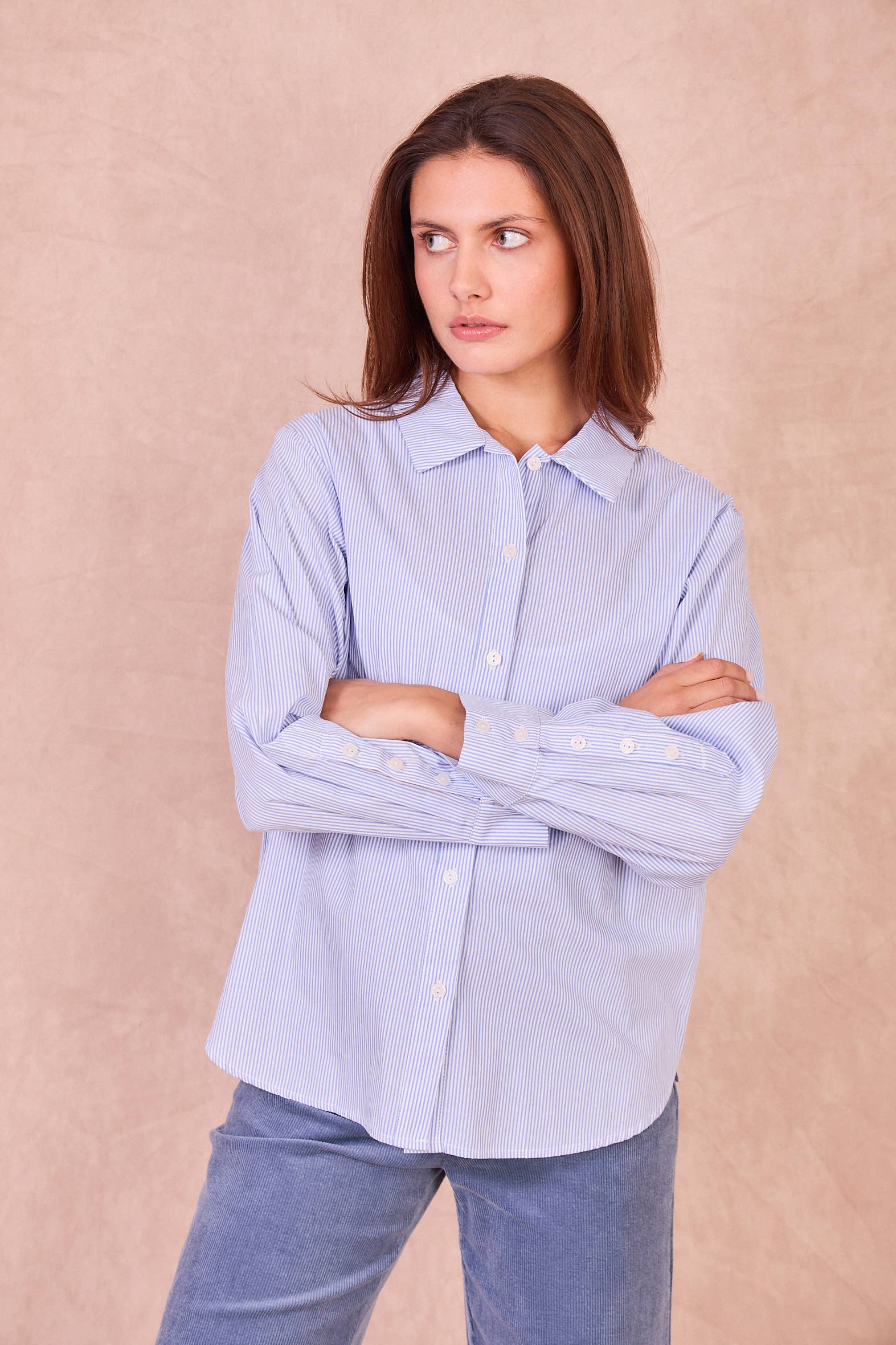 Camicia Alexandra in cotone con bottoni