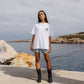 T-shirt bianca oversize Butterfly in cotone biologico