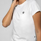 T-shirt donna bianca antimacchia in cotone