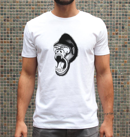 T-shirt unisex Gorilla stile tattoo in cotone biologico