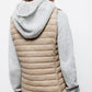 Gilet trapuntato con collo alto e zip