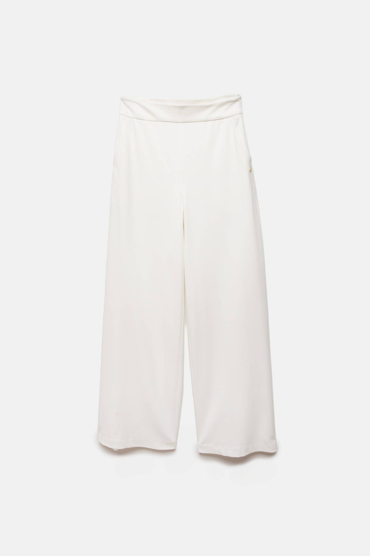 Pantaloni a gamba larga con zip laterale