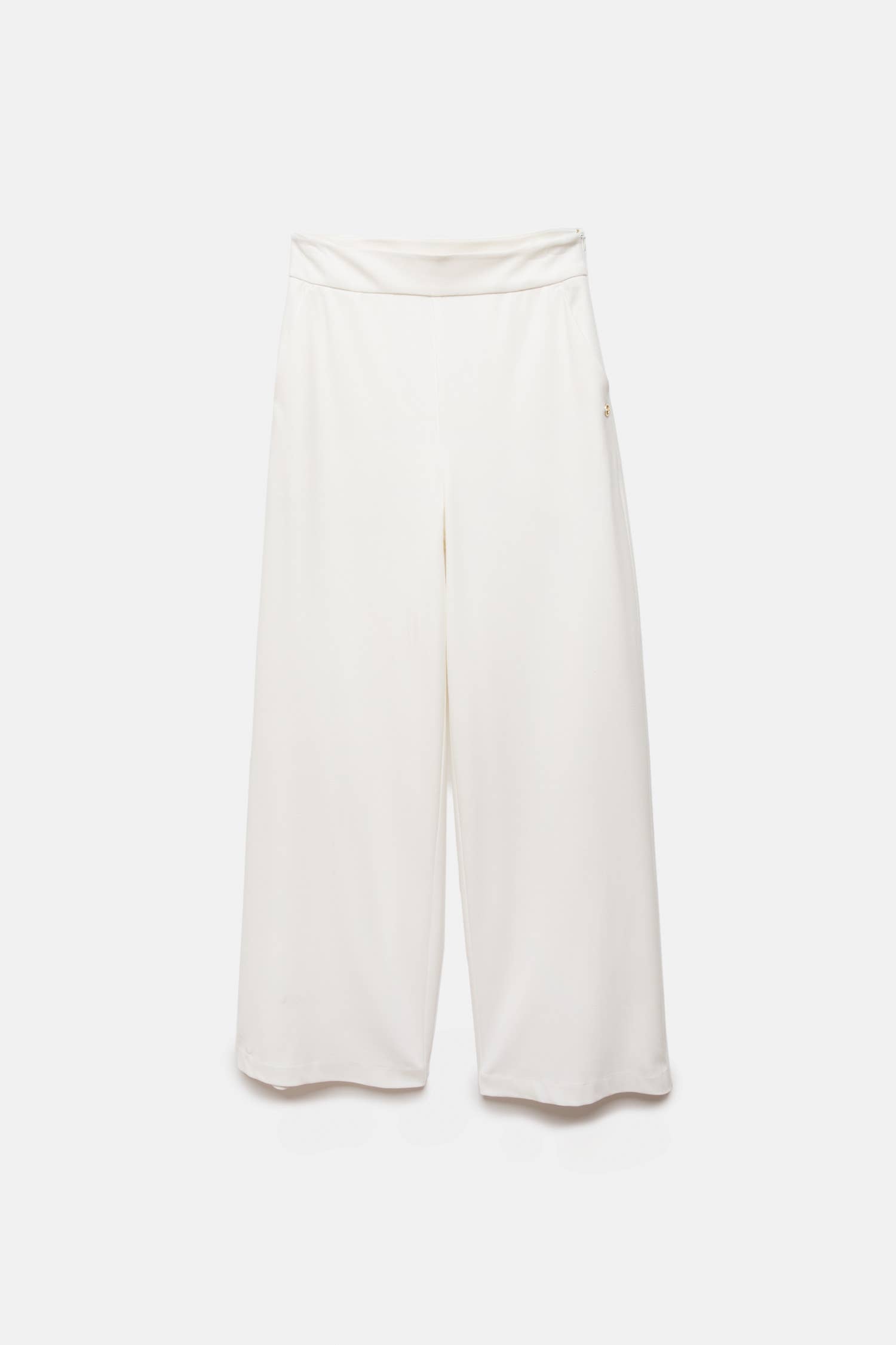 Pantaloni a gamba larga con zip laterale