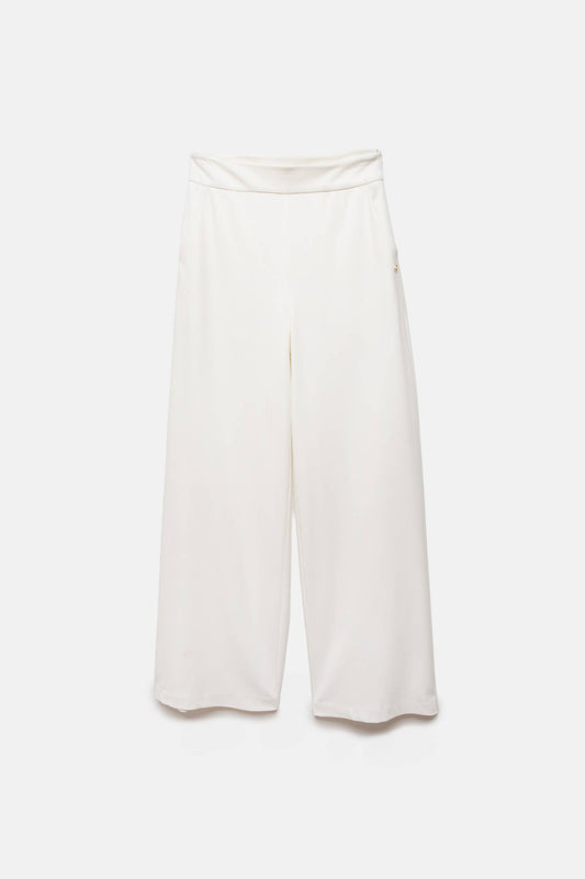 Pantaloni a gamba larga con zip laterale