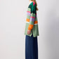 Tunica in maglia oversize a righe multicolor