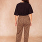 Pantaloni palazzo animalier da donna