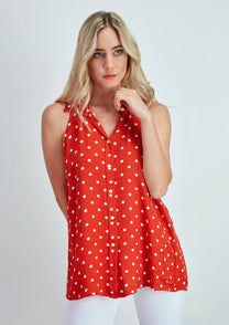 Blusa a pois in viscosa