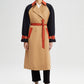 Trench color block con cintura