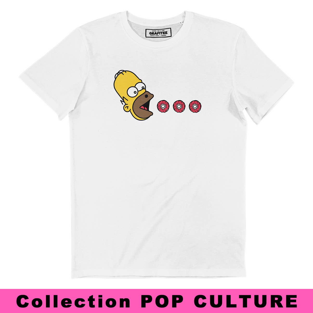 T-shirt Simpson Pacman in cotone biologico