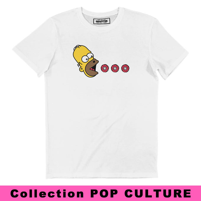 T-shirt Simpson Pacman in cotone biologico