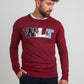 Maglia con patch WLT bordeaux