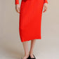 Gonna plissé in lana merino extrafine 3D knit