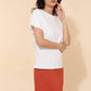 T-shirt TIA in cotone con bottoni sulla spalla sinistra