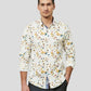 Camicia slim fit elasticizzata con stampa bubbles