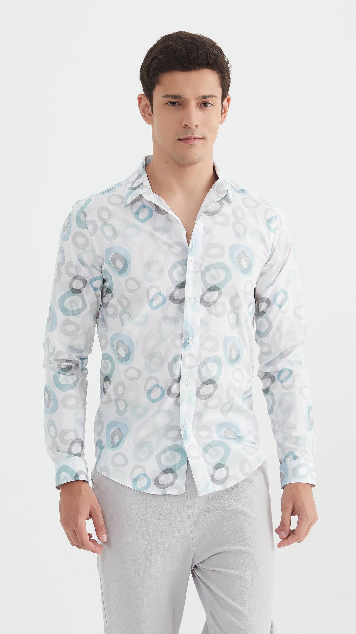 Camicia premium a fantasia con stampa digitale