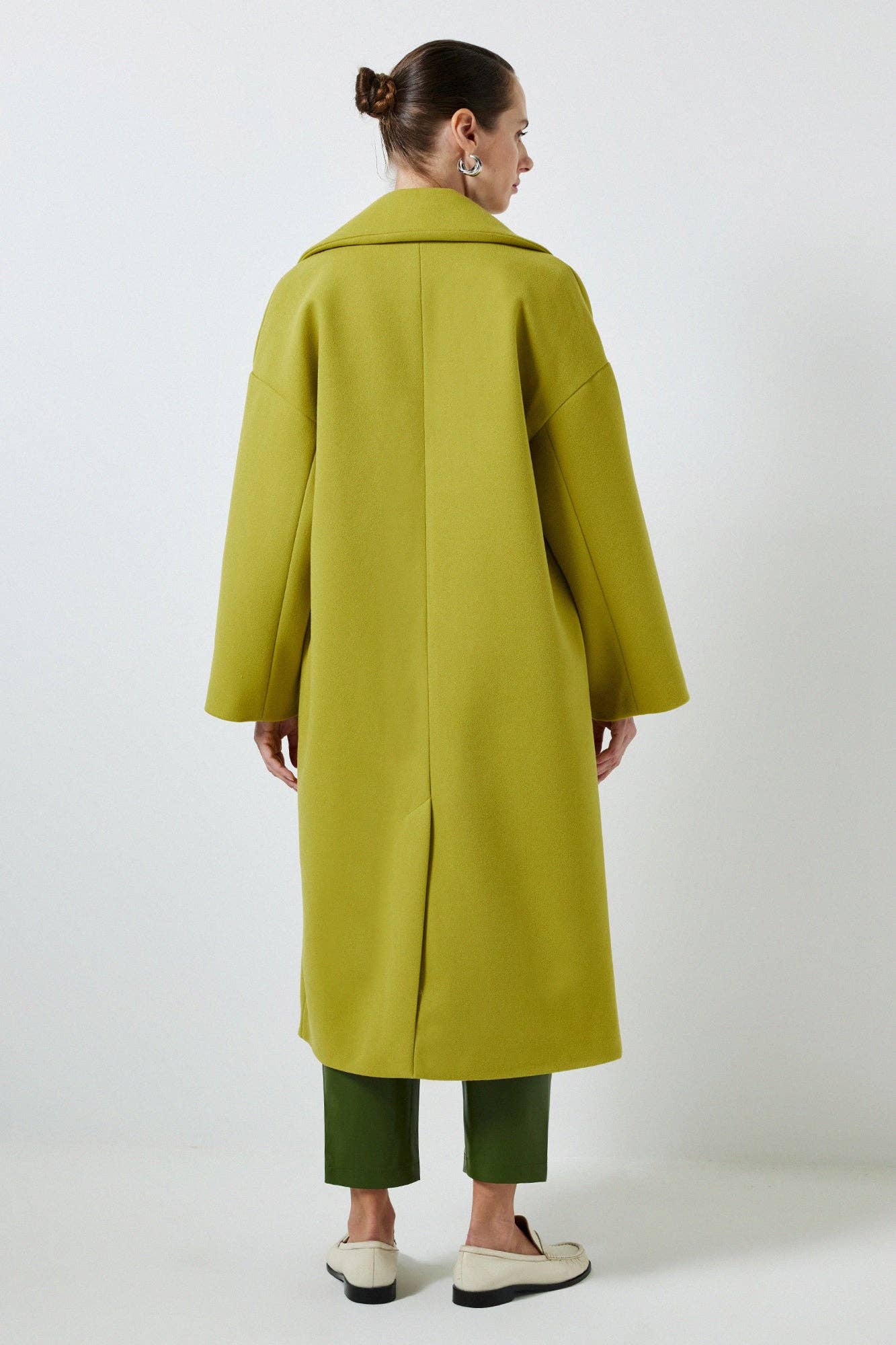 Cappotto oversize verde oliva