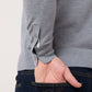Maglione in lana merino con scollo a V grigio mélange