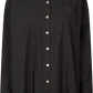 Camicia lunga in popeline di cotone biologico Bella con manica raglan - Nero