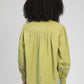 Camicia Sojanyla verde tiglio con inserti in pizzo