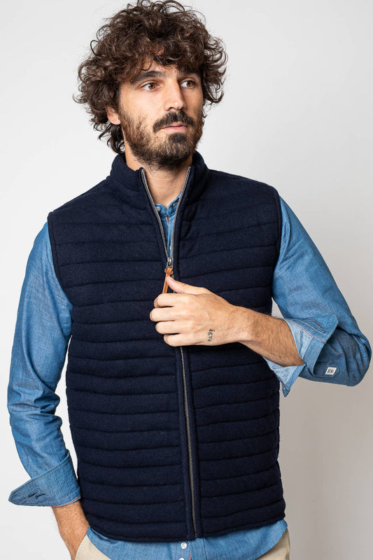 Gilet imbottito uomo Brunch blu marino