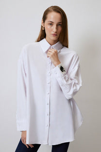 Camicia oversize in popeline