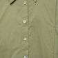 Camicia donna in cotone con pieghe frontali