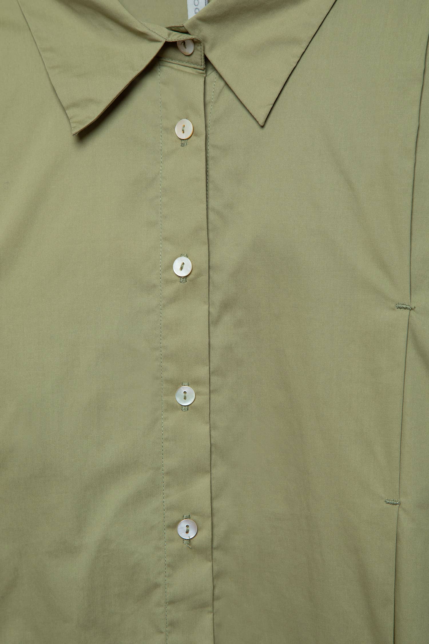Camicia donna in cotone con pieghe frontali