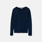 Maglione in maglia liscia con scollo a V