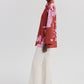 Camicia oversize in satin con stampa floreale