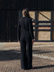 Pantaloni bootcut in lana merino