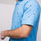 T-shirt basic in cotone con micro stampa e logo ricamato