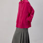 Camicia oversize in raso fucsia