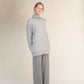 Maglione dolcevita a righe oversize in misto cashmere