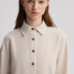 Camicia effetto lino oversize beige