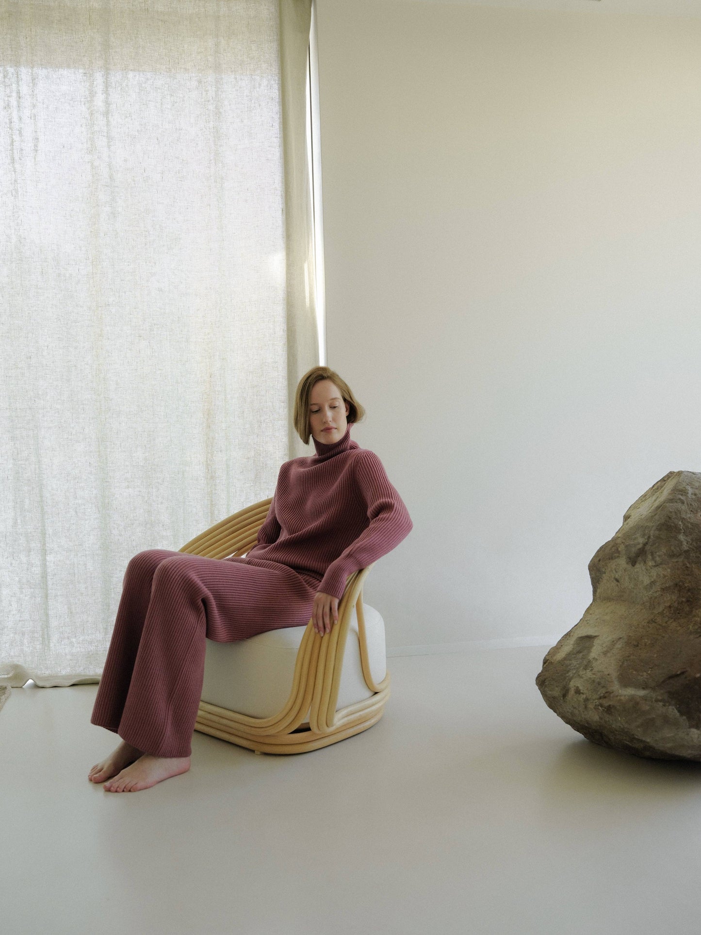 Maglione dolcevita in lana merino extrafine