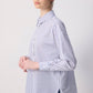 Camicia oversize a righe blu navy