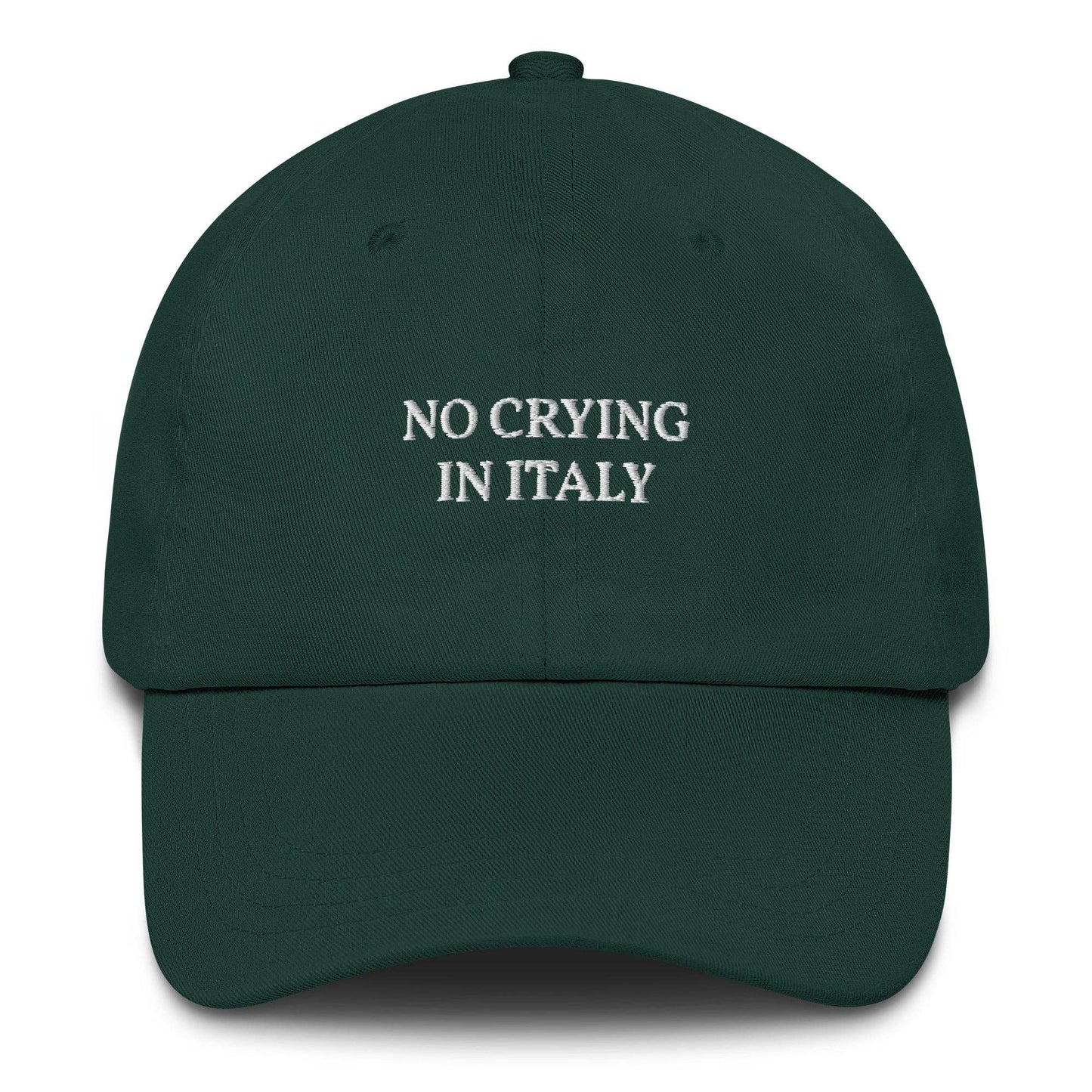 Cappellino da baseball “No Crying in Italy”