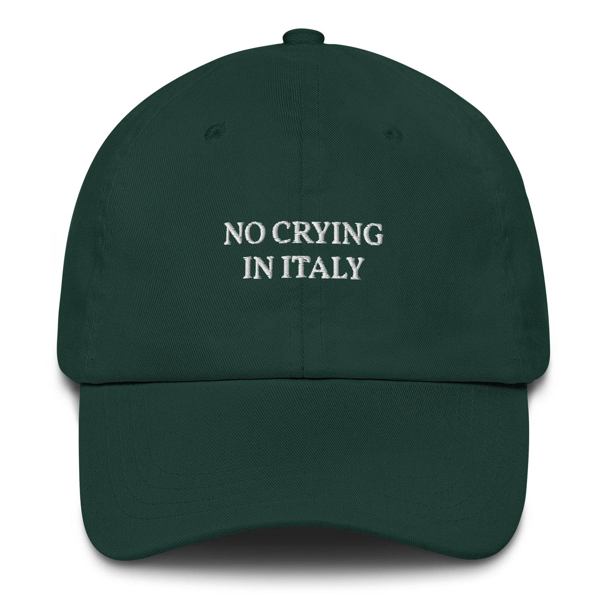 Cappellino da baseball “No Crying in Italy”