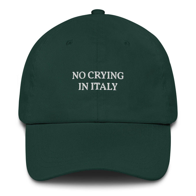 Cappellino da baseball “No Crying in Italy”